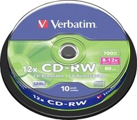 Verbatim CD-RW 80Min/700MB/8-12x 43480 (VE10)