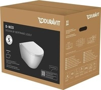 Duravit DU Wand-WC Set 540 mm D-Neo Wei&szlig;,TS rim. ,WC-Sitz m.Absenkaut.,inkl.Durafix