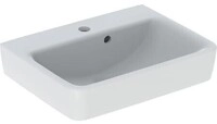 Geberit GE Renova Plan Handwaschbecken, 50x38cm m. Hl. mittig, m. &Uuml;l., wei&szlig;