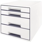Leitz Schubladenbox WOW CUBE 52132001 4Schubf&auml;cher wei&szlig;/grau 127213680