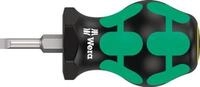 Wera Schraubendreher 335 Stubby Schneiden-B.4mm Klingen-L.24,5mm 2K-Griff