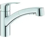 Grohe EH-SPT-Batterie Eurosmart 30305_1 fl. Auslauf azb. Dual-Sp&uuml;lbrause chrom