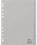Durable Register 651010 DIN A4 volldeckend A-Z 20tlg. PP grau 121044380