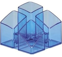 Han Schreibtischk&ouml;cher SCALA 17450-26 4F&auml;cher transparent blau 170211352