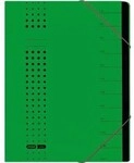 Elba Ordnungsmappe chic 400001994 DIN A4 12F&auml;cher Karton gr&uuml;n 127029760