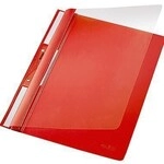 Leitz Einhakhefter 41900025 DIN A4 kfm. Heftung PVC rot 125240430