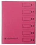 Bene Ordnungsmappe 83600RS DIN A4 6F&auml;cher rosa 127030432