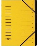 Pagna Ordnungsmappe 40059-05 DIN A4 12F&auml;cher Pressspankarton gelb 125133310