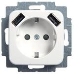 Busch-Jaeger SCHUKO-2x USB Steckdose 20 EUCB2USB-214 2CKA002011A6264