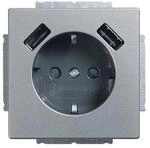 Busch-Jaeger SCHUKO-2x USB Steckdose 20 EUCB2USB-866 2CKA002011A6283