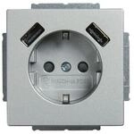Busch-Jaeger SCHUKO-2x USB Steckdose 20 EUCB2USB-83 2CKA002011A6271