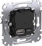 Merten USB-Ladeeinsatz Typ A+C MEG4366-0120