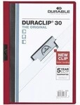 Durable Klemmmappe DURACLIP 30 220031 DIN A4 Hartfolie aubergine 125009937