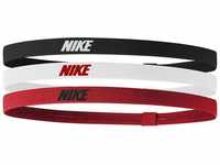 Set mit 3 Stirnbändern Nike Elastic Schwarz m/Weiß/Rot Unisex - DR5205-083 ONE