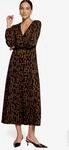 Gemustertes Maxikleid mit V-Ausschnitt