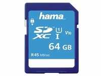 HAMA SDXC 64GB Class 10 UHS-I 45MB/S (114944) - Zuverlässige Speicherkarte mit...