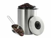 HAMA Kaffeedose aus Edelstahl für 1 kg Kaffeebohnen mit Schaufel - Praktische