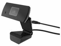 XLayer Webcam 218162 Schwarz - Full HD 1080p, Plug & Play, Stereomikrofon