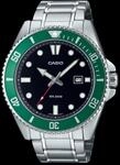CASIO Timeless Collection Uhr MDV-107D-3AV | Gr&uuml;n/Silber