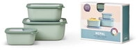 Mepal Set Multisch&uuml;ssel Cirqula rechteckig hoch 3-teilig (750+1500+3000 ml) - Nordic