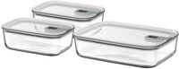 Mepal EasyClip Set Glas-Frischhaltedose 3-teilig (2x 1000 ml + 2250 ml) - Nordic sage