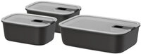 Mepal EasyClip Set Frischhaltedose 3-teilig (2x 700 ml + 1500 ml) - Nordic black