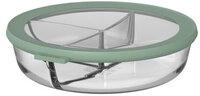 Mepal Cirqula Glas-Meal-Prep-Tablett mit 3 F&auml;chern 1000 ml &ndash; Nordic sage
