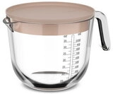 Mepal Messbecher Chef It Glas 1000 ml mit Deckel - chalk