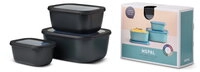 Mepal Set Multisch&uuml;ssel Cirqula rechteckig hoch 3-teilig (750+1500+3000 ml) - Nordic