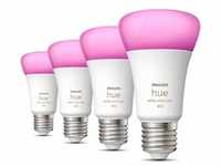 Philips Hue White and Color Ambiance 4x E27 Lampe 800lm