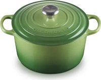 Le Creuset 21195244082430, Le Creuset Br&auml;ter rund hoch 24 cm Bamboo Green Gusseisen