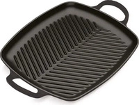 Le Creuset 20201300000422, Le Creuset Grillplatte rechteckig Signature 30 cm Schwarz