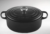 Le Creuset 21178270000430, Le Creuset Br&auml;ter oval Signature 31 cm Schwarz - Schwarz