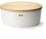 Continenta Brottopf oval mit Holzdeckel 36 x 23 x 13,5 cm