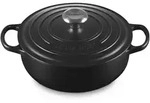 Le Creuset Sauteuse Br&auml;ter rund Signature 24 cm Schwarz