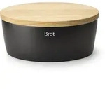 Continenta Brottopf Keramik oval, schwarz 36x23xH13,5cm matt schwarz