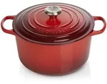 Le Creuset Br&auml;ter Signature hoch 26 cm Kirschrot