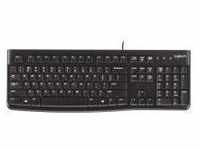 Logitech K120 Corded Keyboard Tastatur USB AZERTY Französisch Schwarz