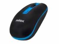 Nilox MOUSE WIRELESS BLACK/BLUE 1000 DPI Maus WLAN Optisch 1600