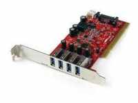 StarTech.com 4 Port USB 3.0 (5 Gbit/s) PCI Schnittstellenkarte- SuperSpeed Controller
