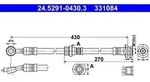 Bremsschlauch ATE 24.5291-0430.3 f&uuml;r Opel Agila