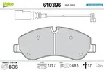 Bremsbelagsatz Scheibenbremse VALEO 610396 f&uuml;r Ford Transit V363