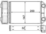 W&auml;rmetauscher Innenraumheizung MAHLE AH 251 000S f&uuml;r Mini