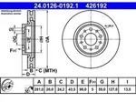Bremsscheibe ATE 24.0126-0192.1 (2 Stk.) f&uuml;r Fiat Tipo