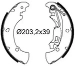 Bremsbackensatz VALEO 564250 f&uuml;r Lancia Fiat Citro&euml;n Peugeot Musa Idea Punto