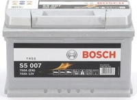 BOSCH 0 092 S50 070, Autobatterie BOSCH S5007 12V 74Ah 750A B13 0 092 S50 070