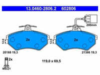 Bremsbelagsatz Scheibenbremse ATE 13.0460-2806.2 für VW Golf III Vento