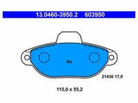 Bremsbelagsatz Scheibenbremse ATE 13.0460-3950.2 für Fiat Lancia Punto Y