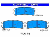Bremsbelagsatz Scheibenbremse ATE 13.0460-5980.2 für Chrysler Sebring