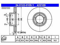 Bremsscheibe ATE 24.0122-0109.1 (2 Stk.) für Opel Commodore B Senator A Monza
